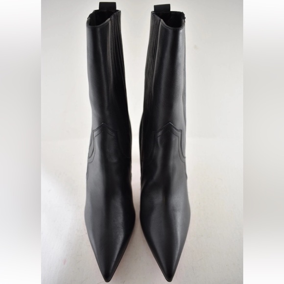 Christian Louboutin Santigag 85 Black Calf Leather Mid Calf Ankle Heel Boot 36 - Picture 7 of 16